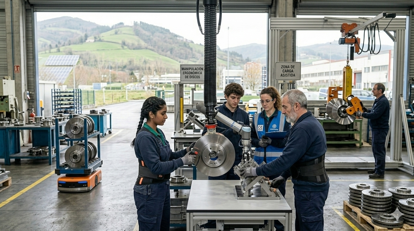 Manipulación discos ergonómica